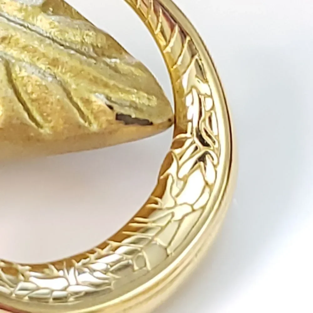 Anthro Etched Hoop Earrings